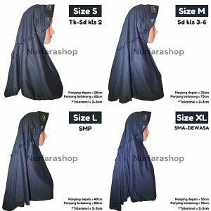 READY STOK!!! JILBAB INSTAN PITA SAMPING SERUT ASTRI KERUDUNG SEKOLAH ANAK TK SD SMP SMA DEWASA WARNA HITAM HIJAB DAILY