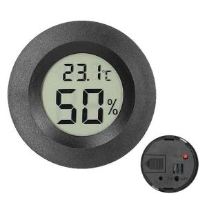1 Máy Đo Nhiệt Độ Và Độ Ẩm Kỹ Thuật Số LCD Mini Hình Tròn Dùng Trong Nhà Cho Gia Đình