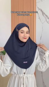Bergo Hamidah Malay Non-Pet Hijab Instan Zanaa Kerudung Instan Bergo Jersey Non Ped Daily Olahraga