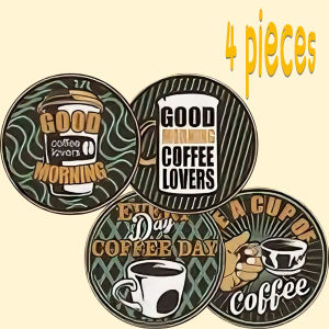 4-piece set - wooden placemat anti slip and heat-resistant desktop protection dining table decoration restaurant gift