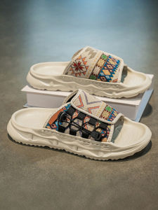 Mens Summer Fashionable Slip-On Anti-Slip Wear-Resistant Soft Bottom Sandals Outdoor Casual Sports Beach Slippers