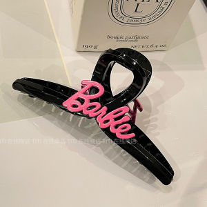 Large Size Furry Shark Hair Clip Barbie Style Water Diamond Sweet Cool Two Colors Available for Teenage Girls Hair Accessories