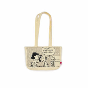 Comic Print Color Block Padded Shoulder Handbag