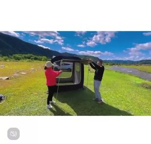 Dianzhihu เต็นท์ท้ายรถกลางแจ้ง 180*180*210cm รุ่น 4 ประตู ไว้แคมปิ้ง ปิกนิค ท้ายกะบะ สำหรับการปฏิบัติการ Camping / Fishing / Outdoors / Picnic ถูกต้องกันแดด กันฝนท้ายกระบะ เต็นท์กันน้ำเต็นท์กลางแจ้ง