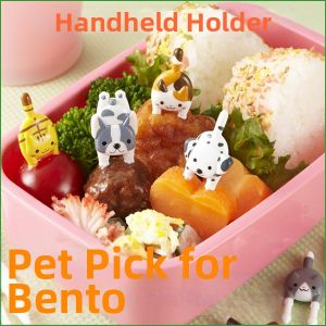 Cat and Dog Design Mini Fruit Fork for Kids 7 Pieces