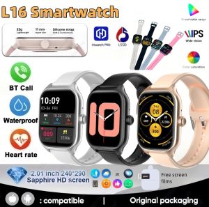 L16 2.01"HD Screen Smart Watch Men Women Smartwatch Bluetooth Call Heart Rate Blood Oxygen Tracker Sport Finesse 2025