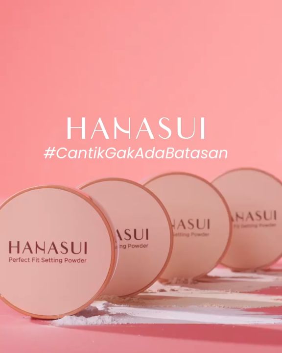 Hanasui Perfect Fit Setting Powder - Bedak Tabur Halus Ringan Natural Coverage Menyerap Minyak Berlebih Mengandung Vitamin E Anti Polusi