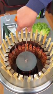 Bếp Nướng Than Hoa Không Khói Dùng Cho Dã Ngoại Chất Liệu Inox Chống Gỉ