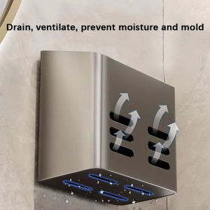 Bathroom Cosmetics Shelf Wall Mounted Bathroom Toothpaste Shelf Toothbrush Comb Storage Shaver Shelf