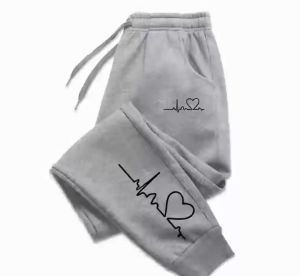 Quần Thể Thao Nữ In Hình Trái Tim Cạp Cao Thời Trang Rộng Rãi Ấm Áp Chất Liệu Polyester Thích Hợp Cho Tập Luyện Dạo Phố Mặc Hàng Ngày.