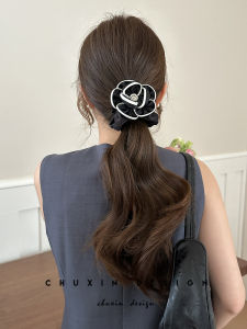 Elegant Tea Rose Hair Ties French Style Premium Fabric Hair Bands Tailored Head Ropes for Women Girls Fashionable Hair Accessories