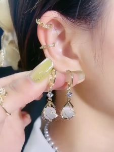 Bông tai đá opal dã ngoại đính đá - trang sức nữ bông tai nữ học sinh bông tay nữ sang chảnh bông tai giả bông tai dài bông tai dự tiệc hoa tai nữ sang chảnh CL595 BSTKL - [NaLa Shop]