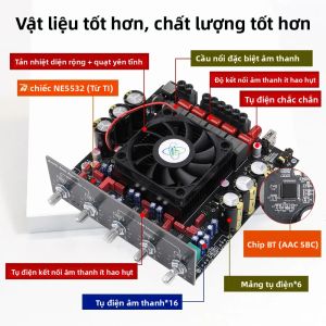 Bo Mạch Khuếch Đại Kỹ Thuật Số Bluetooth 2.1 Kênh AS21HPA 300W * 2 + 600W Subwoofer Công Suất Cao Với Chip TPA3255