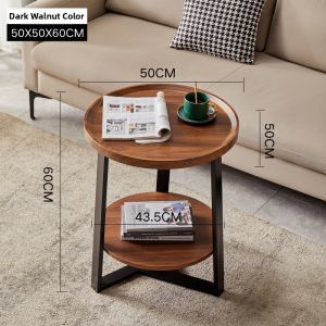 XUANXISHI | Luxury Minimalist Round Double-layer Side Table for Small Living Room