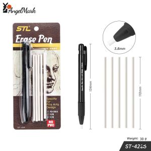 3.8MM Highlight Eraser Pen Mechanical Precision Eraser set Rubber Refillable Pen Press Type for Artists Sketching Drawing Art