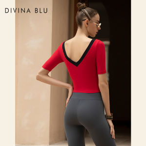 DIVINA BLU | Yoga Fitness Top With Padding
