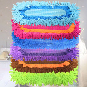 Chenille Flat Mop Thick Replacement Cloth Caterpillar Home Dormitory Dust Push with Cloth Cover Type Mop Head Rectangular