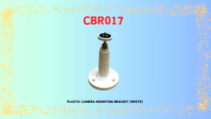 CCTV Camera Wall Ceiling Mounting Bracket - 13cm Plastic White - Up Down 360 Flat Wall - CBR017 - 12 Months Warranty