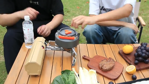 ISSI DIARY Folding Outdoor Butane Stove Windproof Picnic Burner Camping Cassette Stove Portable