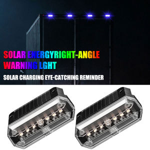 KEVANLY | 2Pcs Solar LED Car Strobe Lights 6SMD Turn Signal Side Marker Lights Emergency Flash Warning Lamp Auto Light