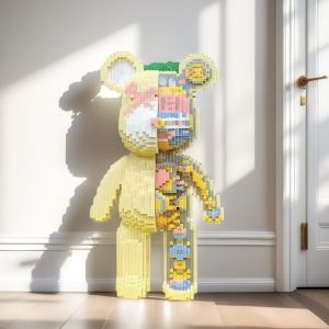 ชุดบล็อกตัวต่อหมีกลน่ารัก 8248 ชิ้น - คละสี พลาสติกทนทาน ตกแต่งโต๊ะหน้าแรก