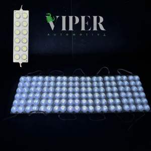 Lampu LED Modul 12 Mata 6x2 Timbul 12 Volt Lampu Variasi Tempel WaterProof 12 Titik LED Lampu Led Kolong Lampu Dekorasi Motor Mobil Truk Universal