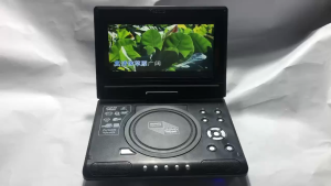 9.8 Inch Portable DVD Player Rotate 270° LCD Screen Mini DVD CD EVD Disc Player USB Radio Adapter Car VCD CD Player Support FM Radio Receiving