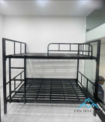 Giường sắt hai tầng size 1M6x1M6 Vuông 40x40 Cao Cấp giao nhanh - THP