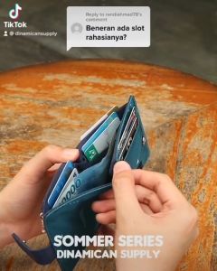 Dompet mini kartu dompet uang pria wanita koin kecil Sommer hidden pocket pine green Dinamican Supply