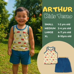 ARTHUR Kids Terno for Boys 1-10years old OOTD for kids Comfy Cotton Terno for Kids
