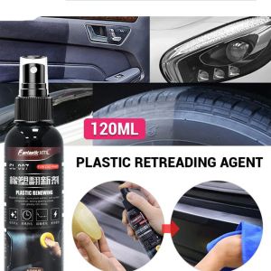 Car Plastic Restore Agent Rubber Plastic Refurbishment Agent Dashboard Interior Cleaner Coating Car Scratch Repair Liquid Polishing Spray 汽车塑料翻新剂 120ML