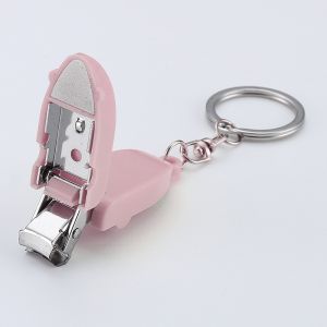 Mini Cute Keychain Nail Clippers Portable Foldable Fingernail Clippers Small Manicure Tools for Home Use Assorted Col