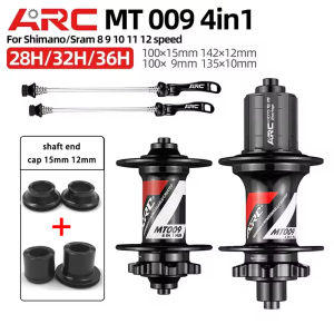 ARC MT009 6 Pawls Bicycle Hub MTB Hub Front 9x100 Rear 10x135mm 6 Bolt Disc Brake Bike Hub HG Micro Spline Sram XD 8 9 10 11 12v