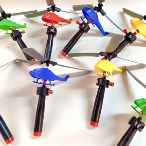 Pull Line Helicopter Pull Rope Helicopter Flying Toy Stringline Small Plane Outdoor Flying Toys Gift