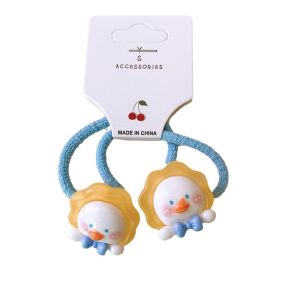 Cartoon cute semi transparent resin small animal hair loop non damaging hair soft and high elastic hair rope childrens hair accessories