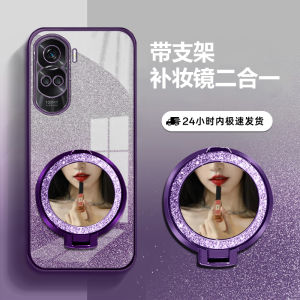 Honor 90 Lite Silicone Phone Case Youth Edition Transparent Anti-Fall Full Cover with Stand Luxury Feel for Men And Women