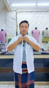 Baju Koko Pria Dewasa Terbaru Baju Koko Bordir Lengan Pendek Bahan Katun Kombinasi Warna