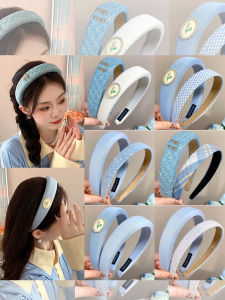 Blue Hairband Womens Autumn Winter High Hairline Headband 2025 New Popular Versatile Outdoor Face Wash Hair Styling Accessory