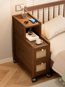 FANTANYIPIN | Space-saving Mobile Narrow Bedside Storage Cabinet