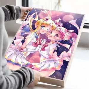 Bandai | Anime S-Sailor Moon Classic Vintage DIY Diamond Painting Mosaic Handmade Art Exquisite Creative Gift Home Decoration