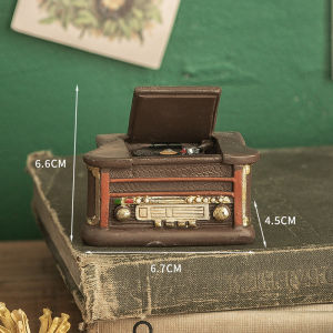 Retro Mini Mini Resin Ornament Creative Retro Vintage Telephone Radio Decoration Model American Table-Top Decoration
