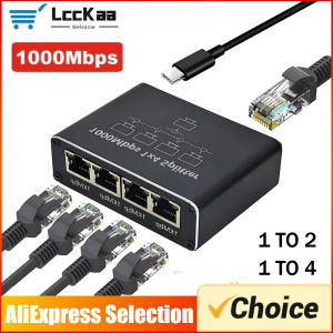 Gigabit Ethernet Switch Rj45 Splitter LAN Gigabit Extension Adapter 1000Mbps Network Connector for Router PC Laptop TV Box