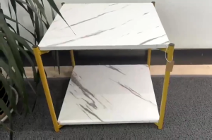 Coffee Table Square Nesting Table Bed Sofa Side Table for Living Room Bedroom Reception Office 40x40x43cm Keimav