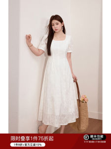 Elegant Figure-flattering Womens Plus Size Tea Dress