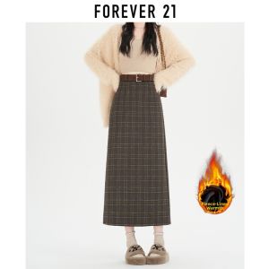Forever21 | Retro Academic Style Tweed Warm Half Skirt