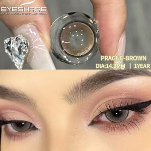Eyeshare ยอดนิยม ขายดี คอนแทคเลนส์สี สีอมชมพูหวานคอนเเทคเเลนส์ สีสันสดใส ใส่สบายตา DIA：14.2-14.5mm