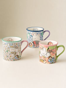 LOTUS BLUE | Pretty Home & Office Ceramic Water Cup