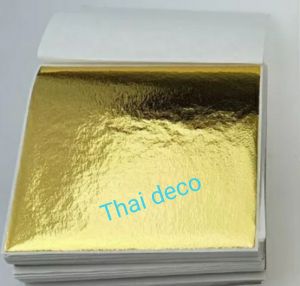 แผ่นทองวิทยาศาสตร์ ขนาด9×9ซม. 1แพ็คมีประมาณ100แผ่นต่อชุด สีทอง สีเงิน และสีโรสโกล์