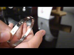 Lunara Classic Silver Bangle with Accents