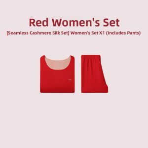 miiow | Warm Cotton Underwear Set For Men And Women Marriage Red 2025 Snake Year Pure Cotton Thermal Clothes Long Sleeve Round Neck Double Layer